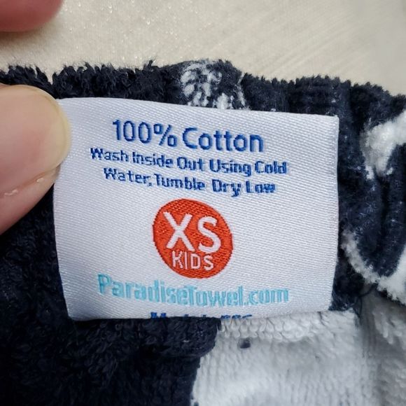 Navy blue XS towel pants beach swim cover up - Picture 3 of 5